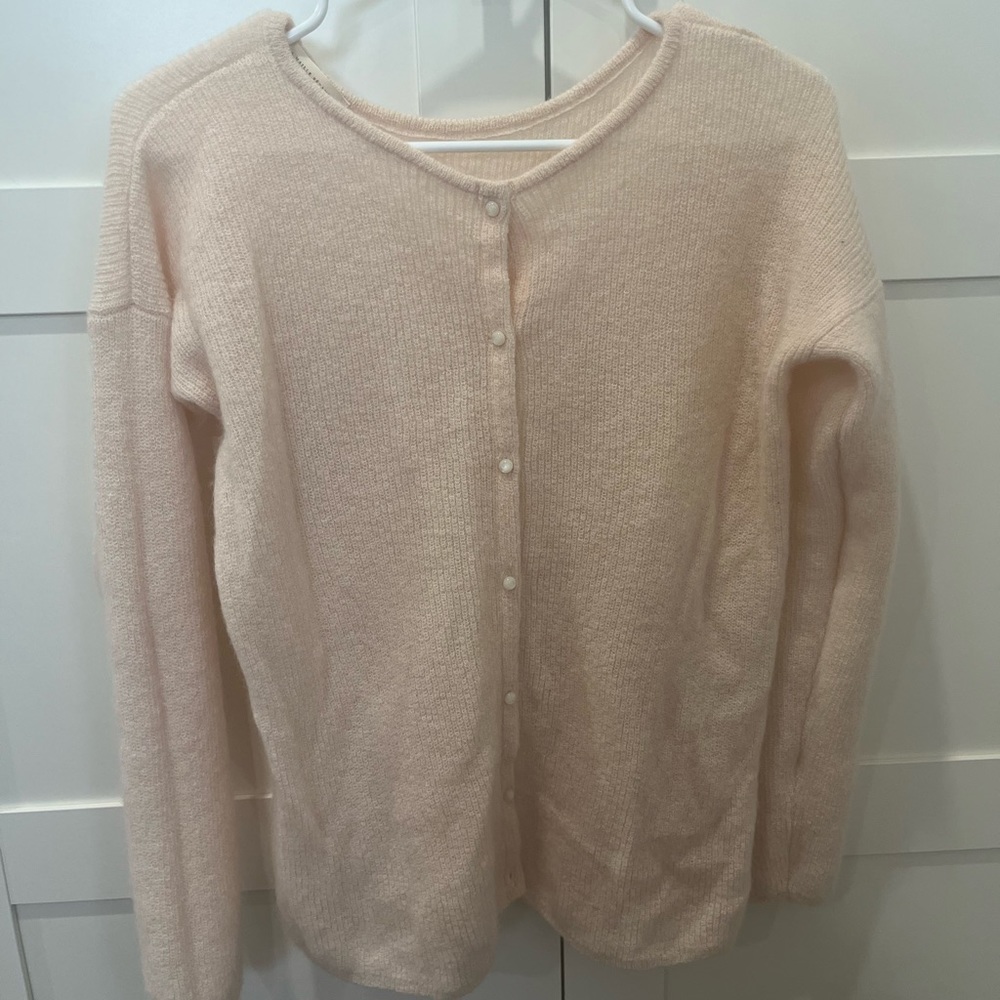 Sézane Gaspard Cardigan in Nude Blush